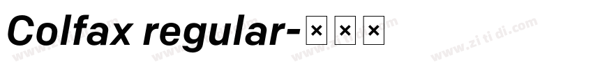 Colfax regular字体转换